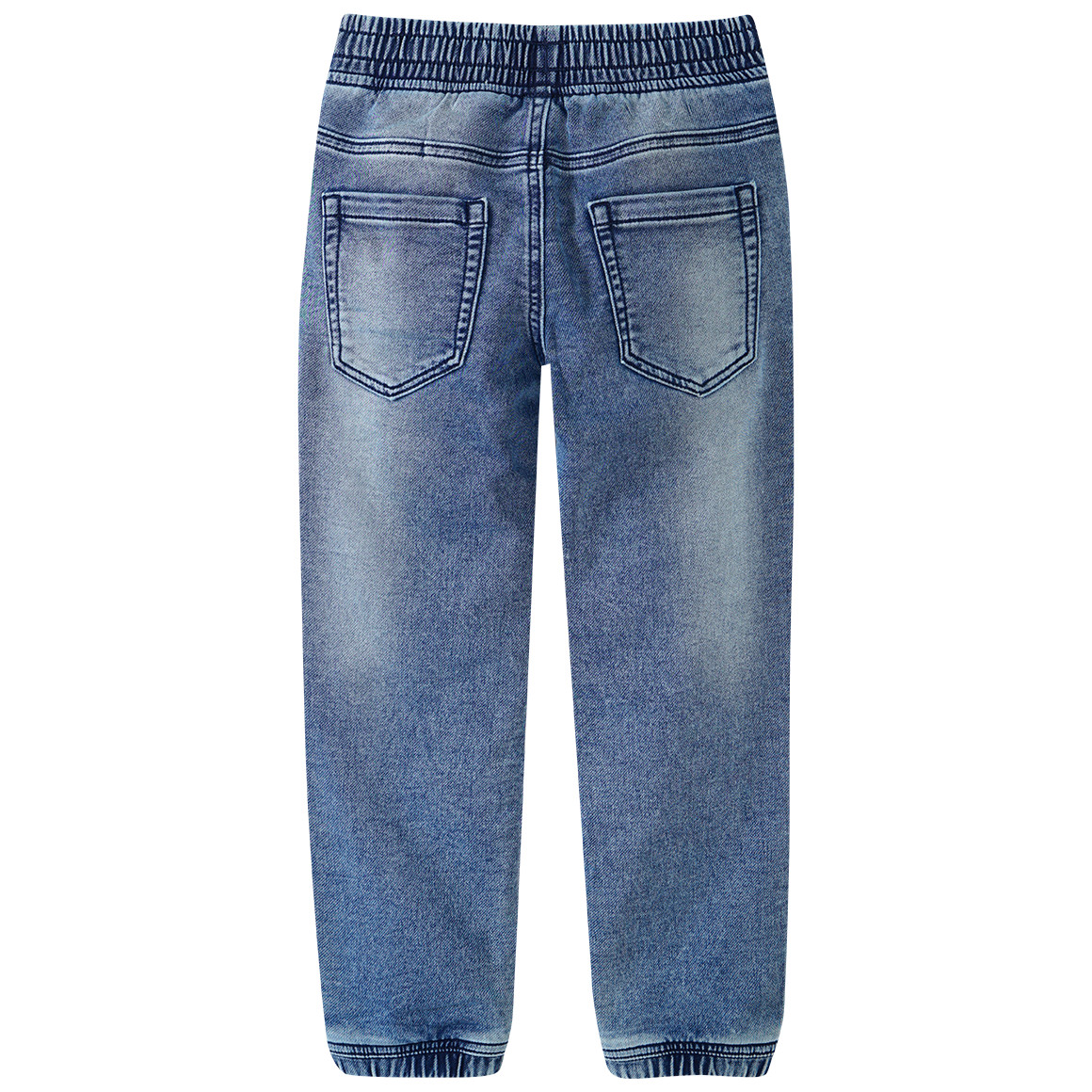 Jungen Pull-on-Jeans mit Used-Waschung