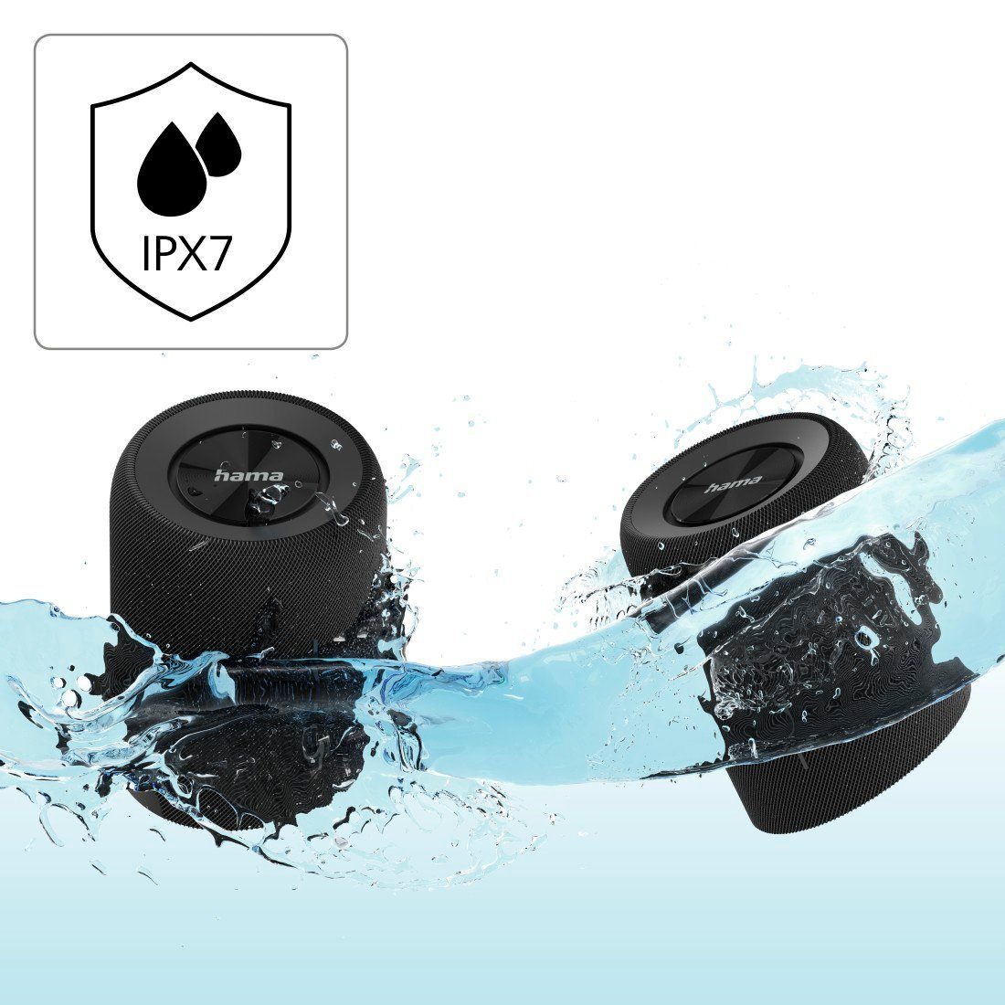 Hama Bluetooth Lautsprecher kabellos IPX7 wasserdicht Outdoor 2in1 teilbar Bluetooth-Lautsprecher