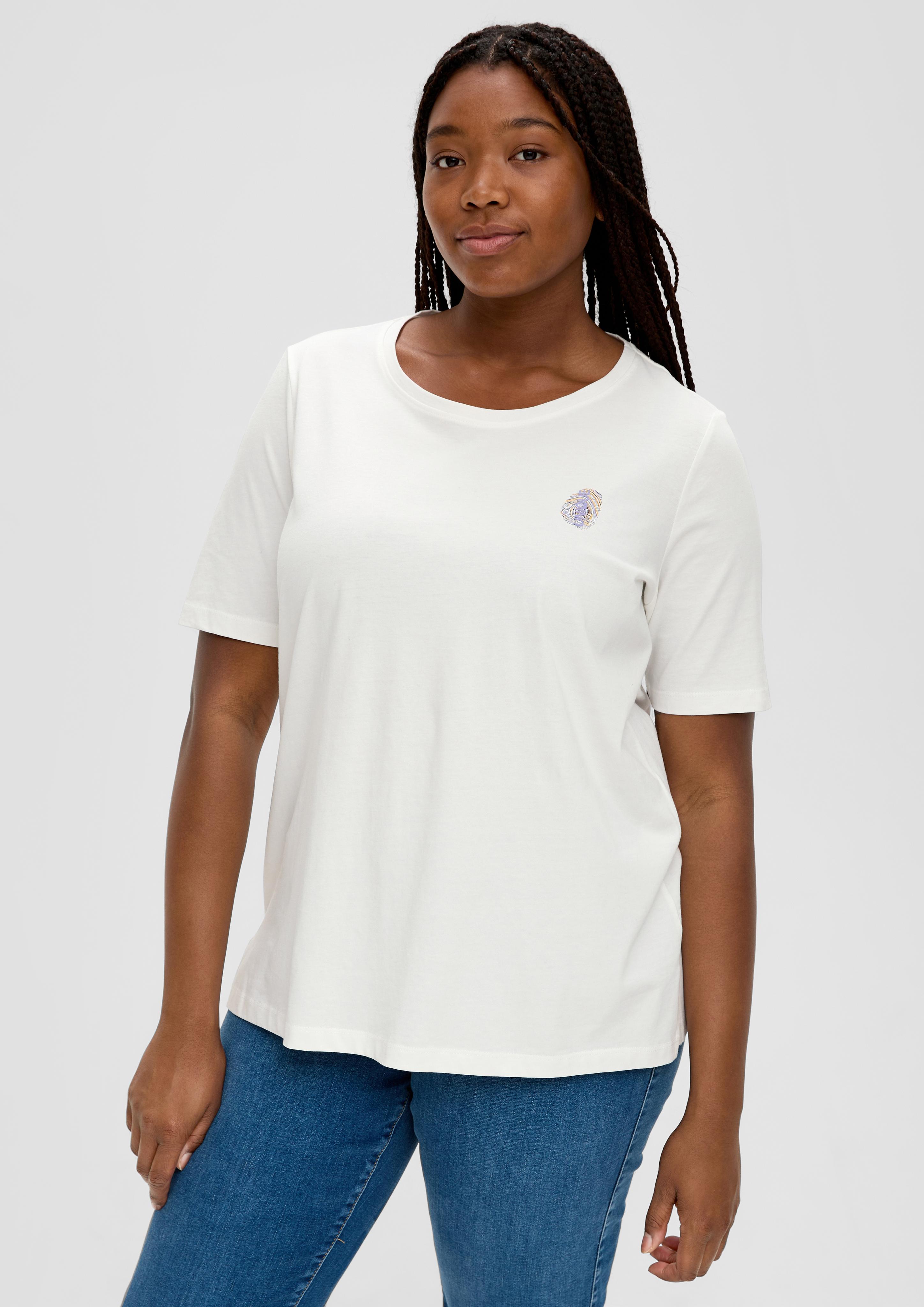 T-Shirt mit gummiertem Print  2135867-02D1