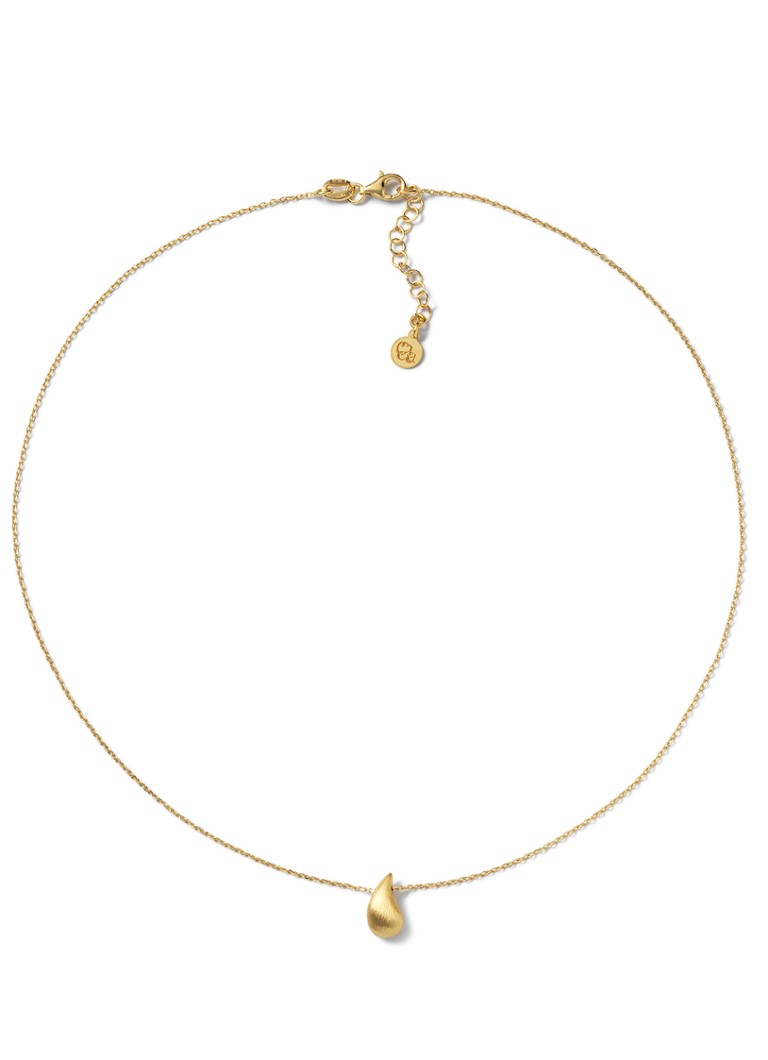 Κολιέ Casa Jewelry Drop S από σατέν με επιχρυσωμένο χρυσό
