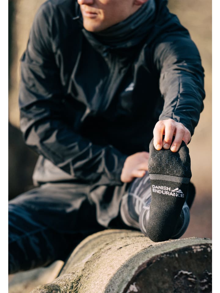 DANISH ENDURANCE Socken Long Distance in Black/Grey günstig kaufen