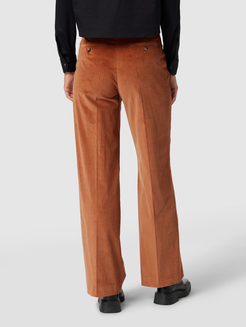 Hose in Cord-Optik in cognac