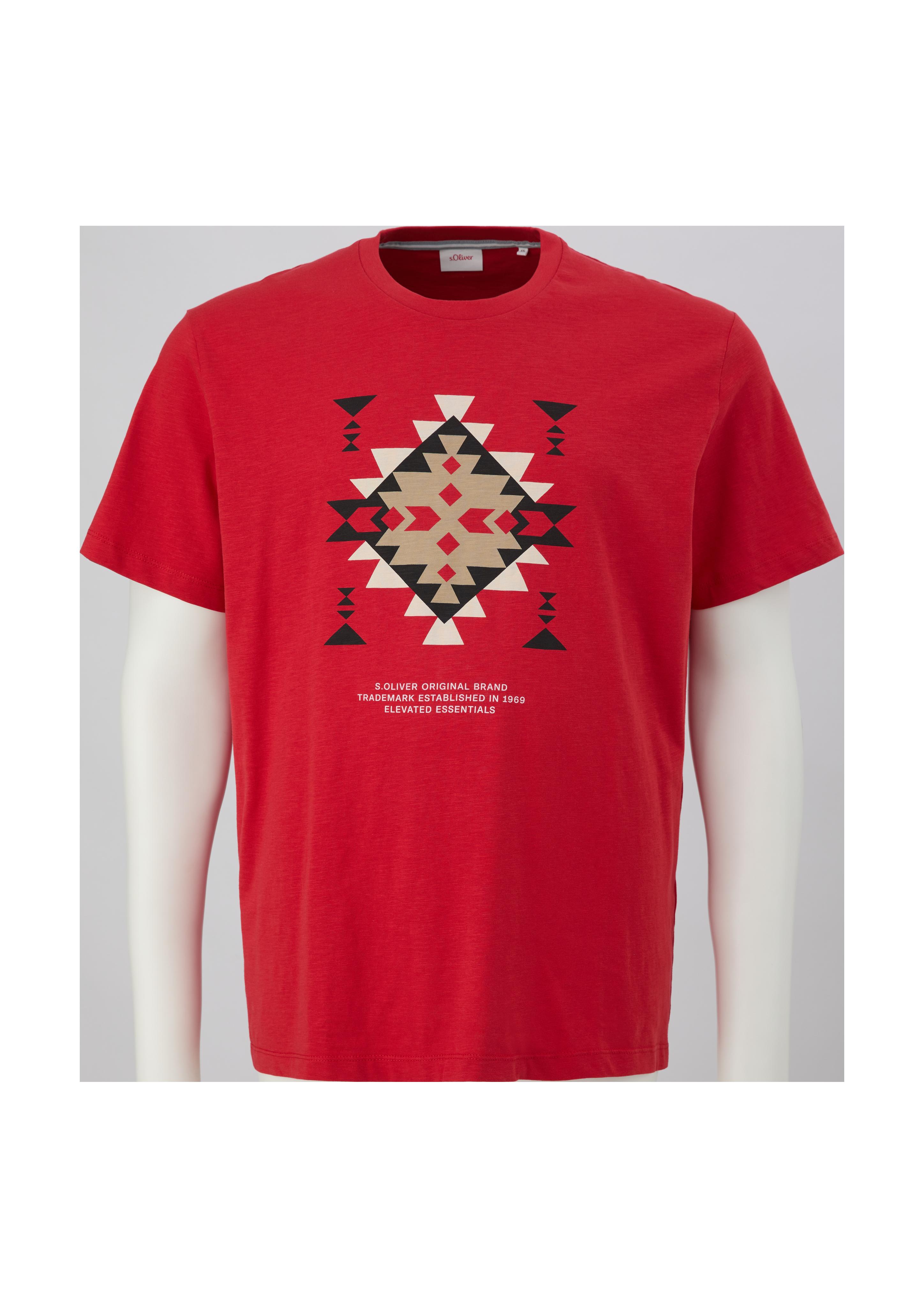 Baumwollshirt mit Ikat-Frontprint  2143242-31D1
