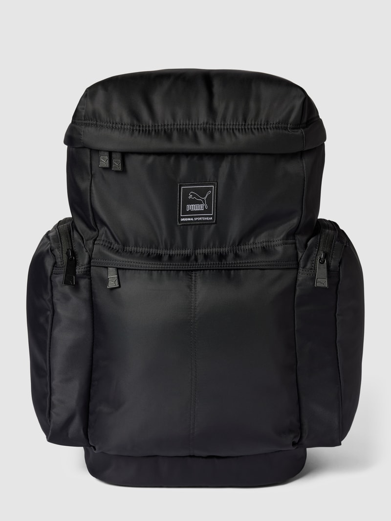 Rucksack mit Label-Detail in schwarz