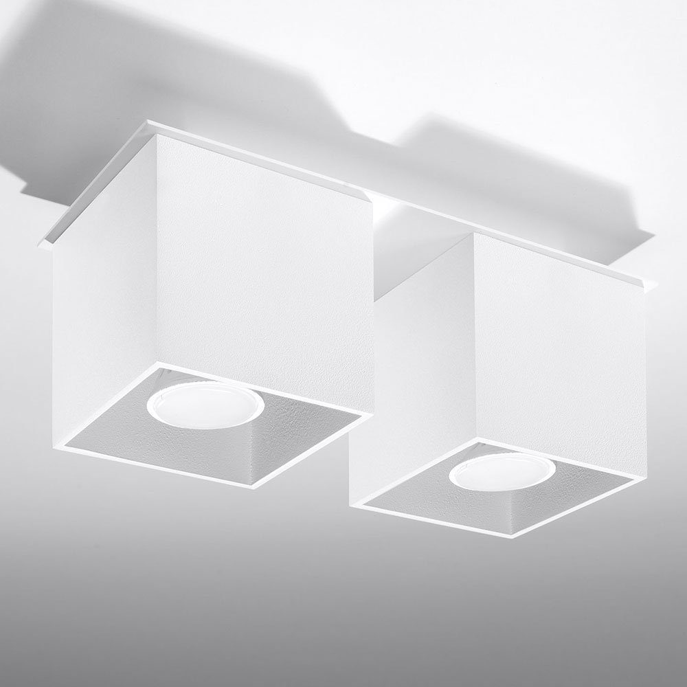 etc-shop LED Deckenspot, Leuchtmittel nicht inklusive, Deckenstrahler modern Designer Küchenlampen Strahler 2 flammig