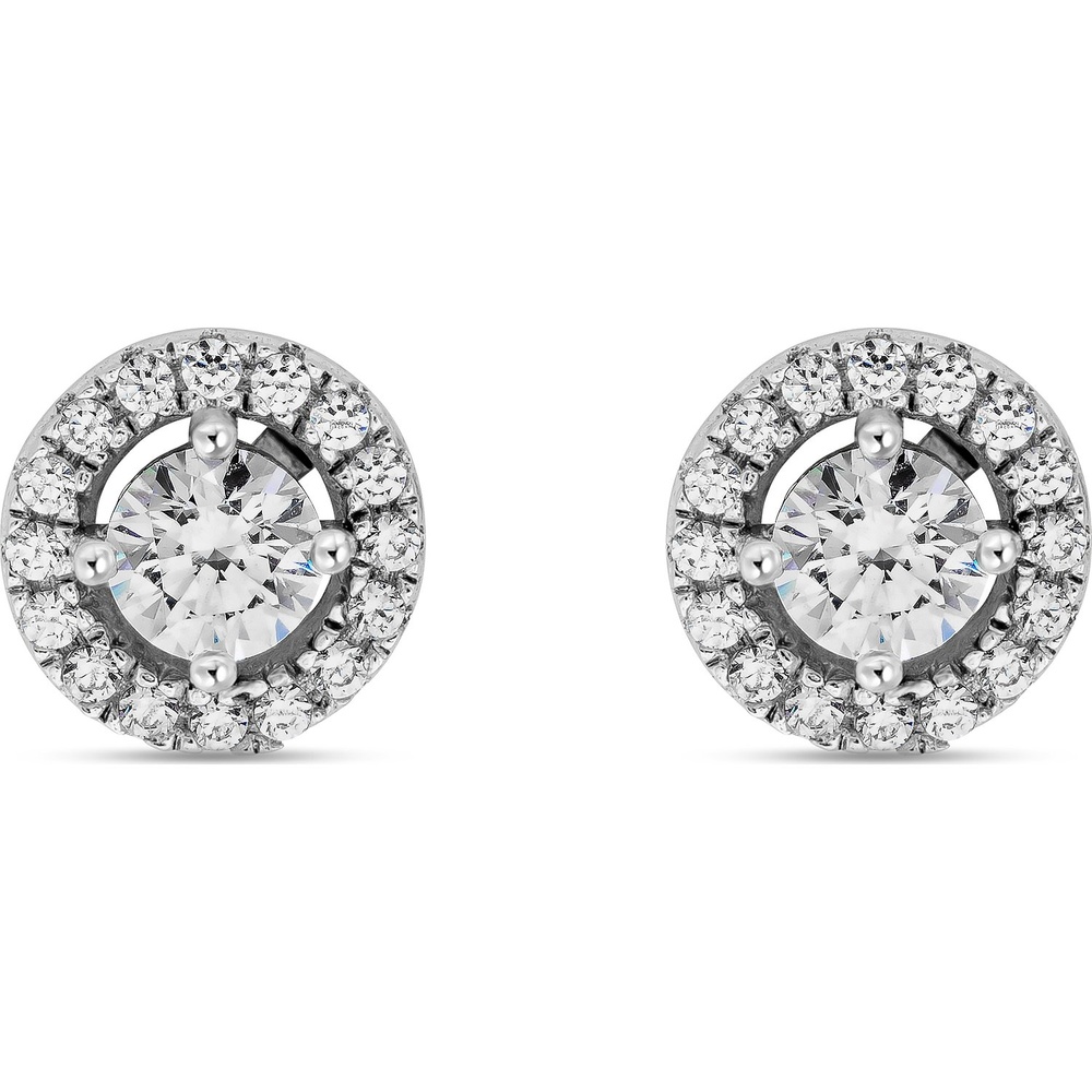 FAVS Boucles d'oreilles à fermoir à poussette 925 Argent rhodié Boucles d'oreilles