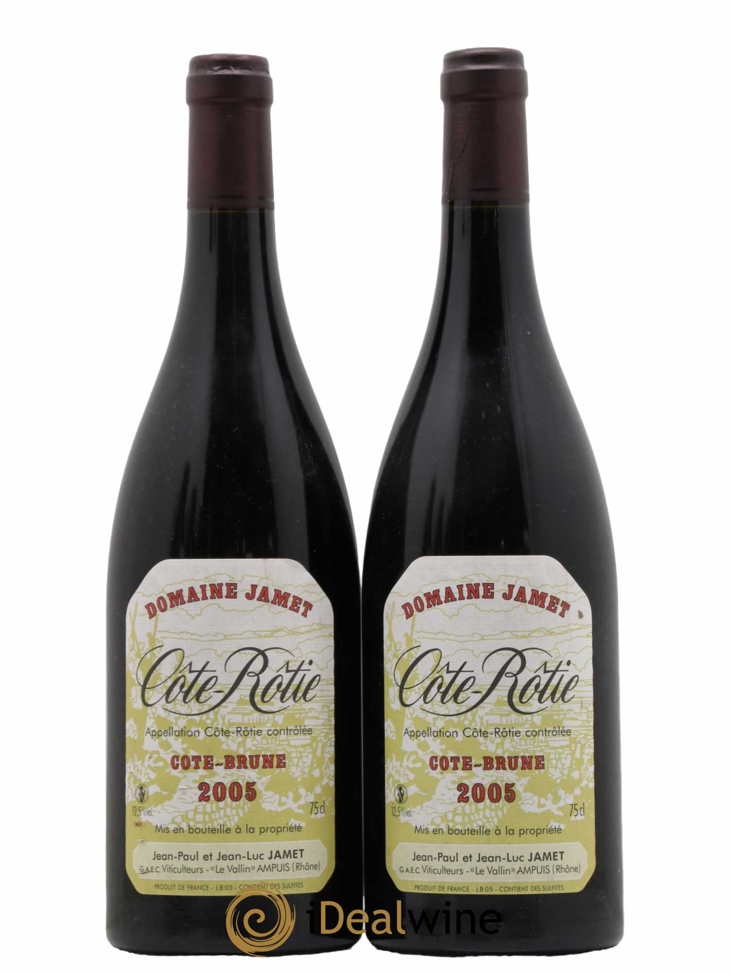 Côte-Rôtie Côte Brune Jamet (Domaine)  2005 - Lot de 2 Bouteilles