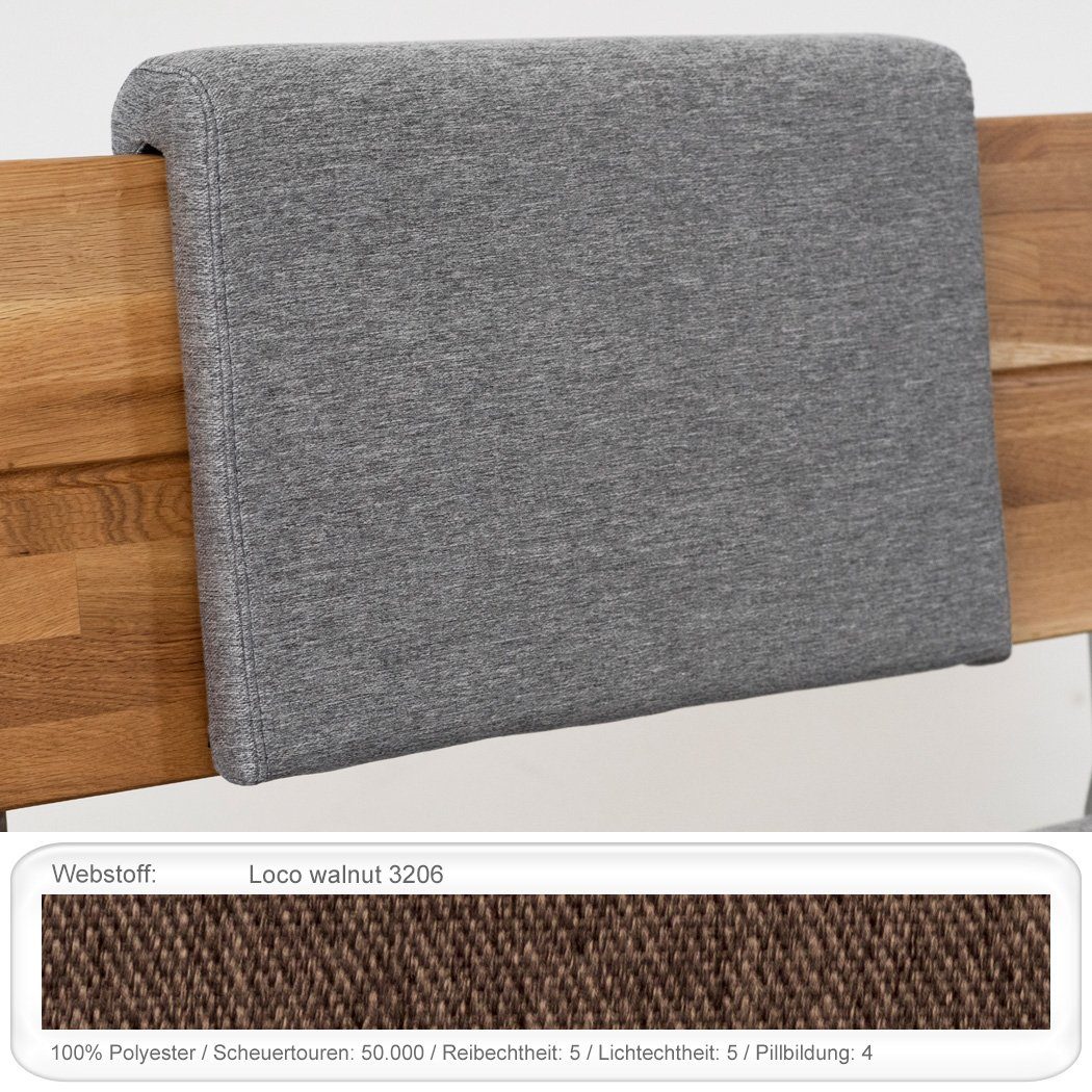 expendio Eckbankgruppe Grover XL, (komplette Tischgruppe, Spar-Set, 4-tlg), Tisch Kernbuche + Eckbank / Polsterbank Calla + Stuhl Cordia walnut