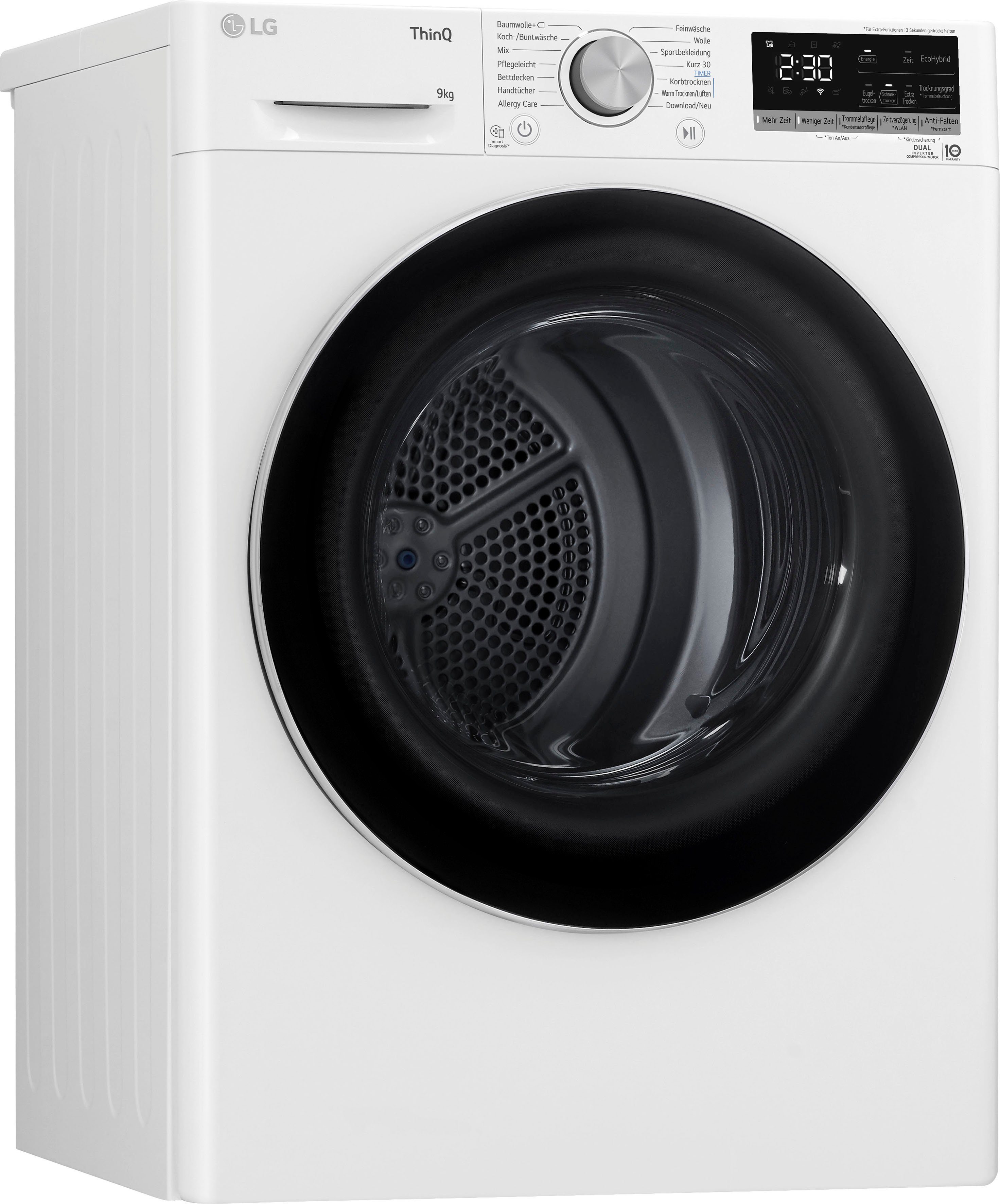 LG Wärmepumpentrockner V5RT9N, 9 kg, Super leiser und langlebiger Kompressor