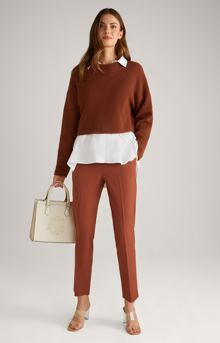 Strickpullover in Kupferbraun