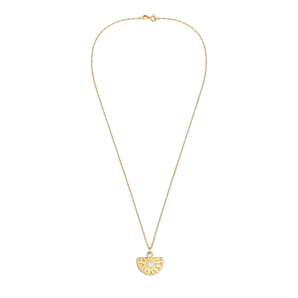Elli PREMIUM Elli PREMIUM Collier Pendentif soleil pour femme pièce de monnaie tendance vintag collier