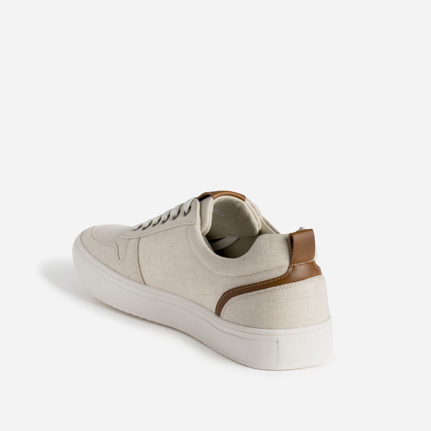 Tennis beige chiné en textile
