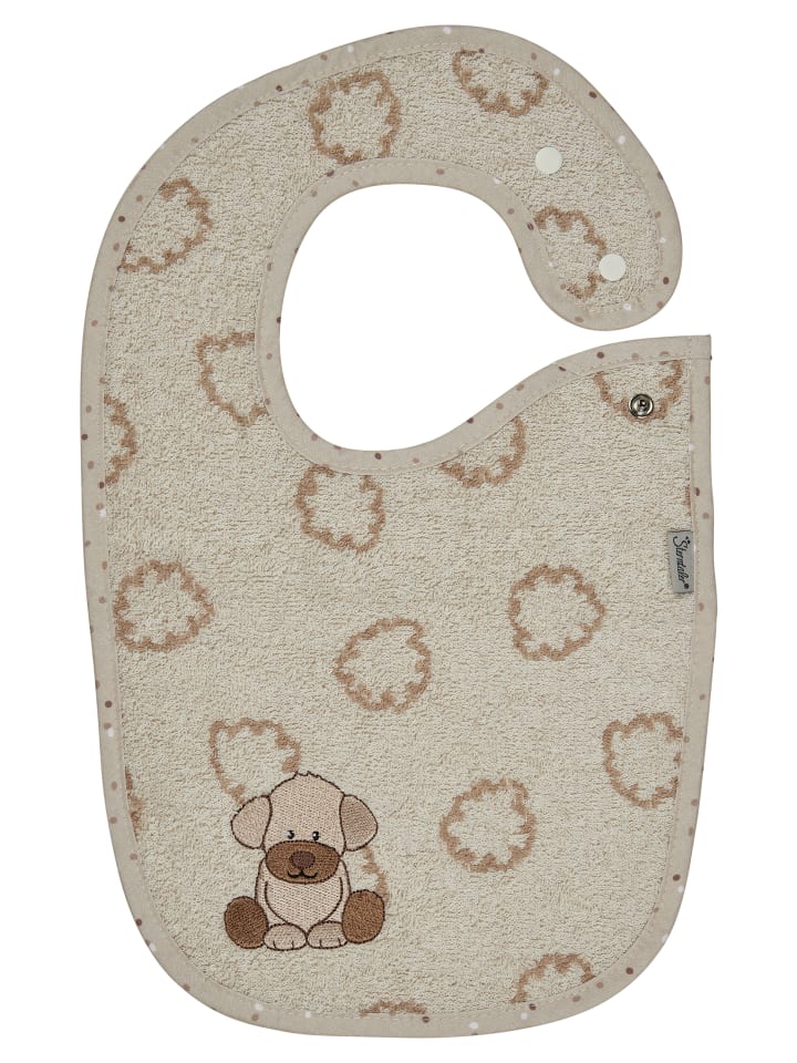 Sterntaler Lätzchen Druckknopf HUND Lucky in ecru günstig kaufen onesize