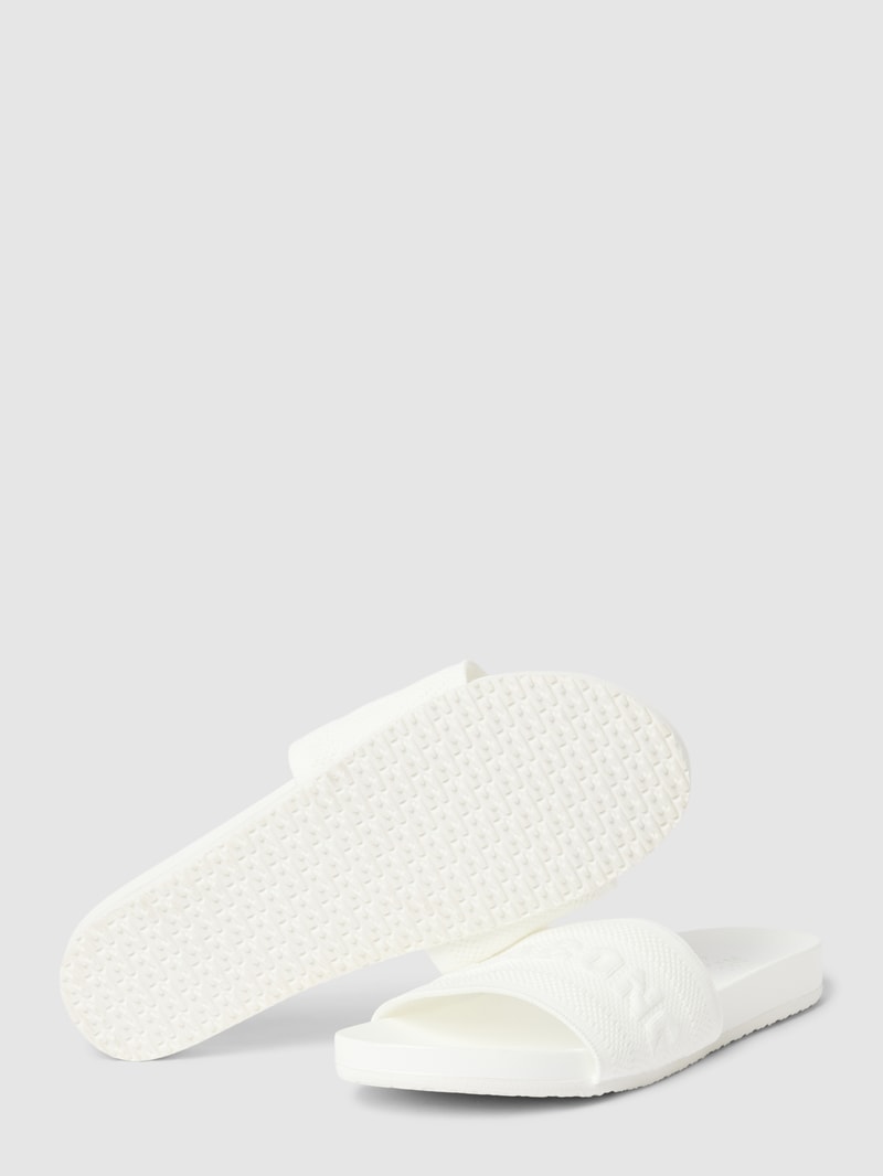 Slides mit Label-Details Modell 'CRUZ' in offwhite