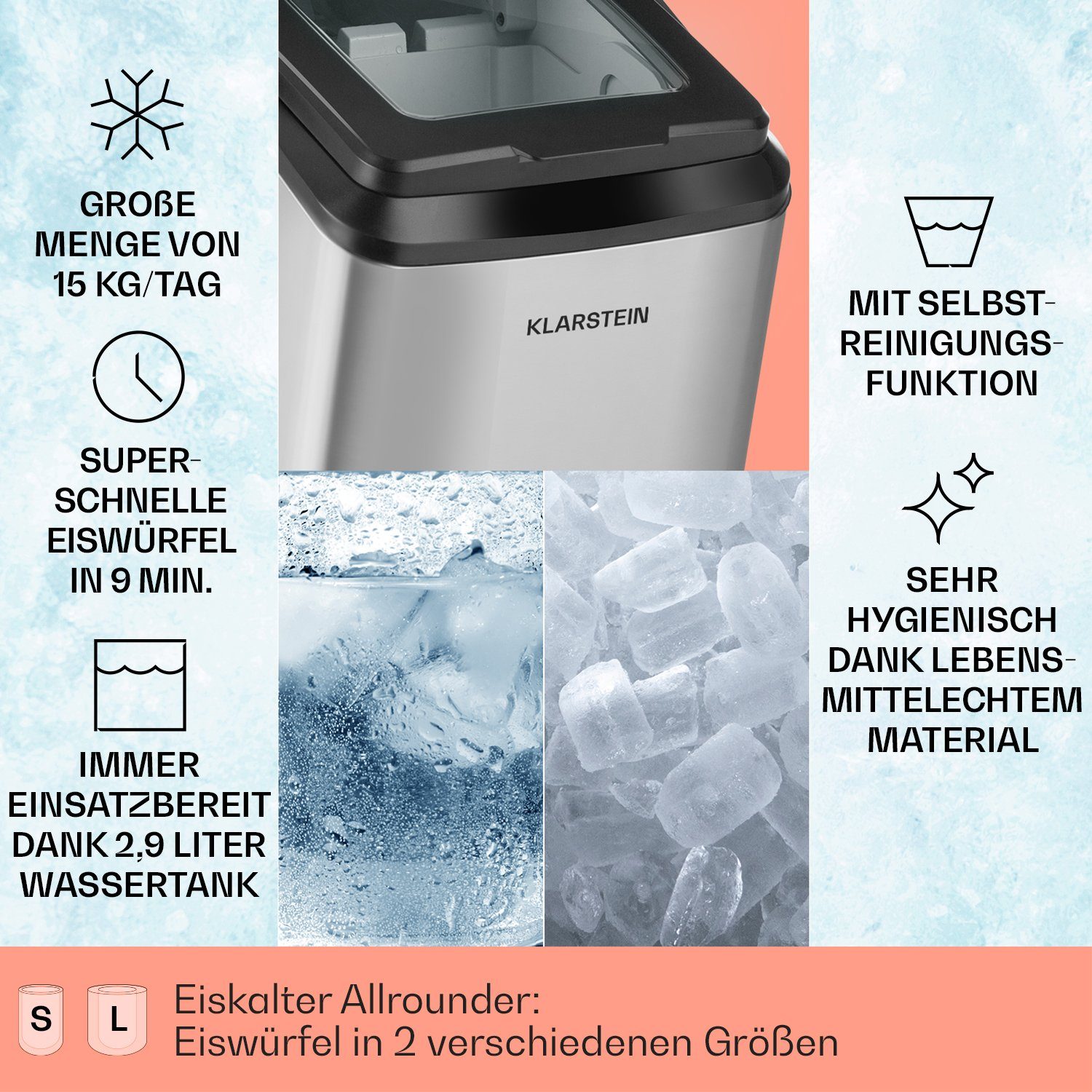 Klarstein Eiswürfelmaschine Partytime