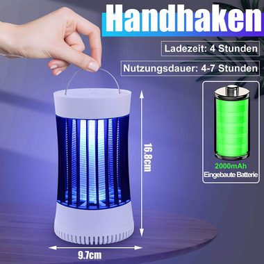 Rosnek Moskitonetz wiederaufladbar, für Haus Schlafzimmer Außenbereich (1 St), Elektrischer Käferzapper; mit Aufhängeschlaufe