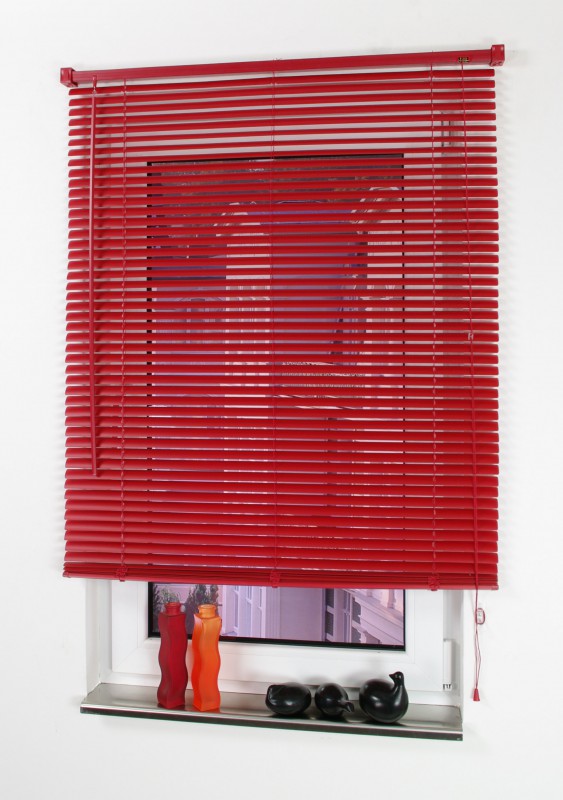 Bella Casa Kunststoff-Jalousie, Rot, ca. 160 x 50 cm