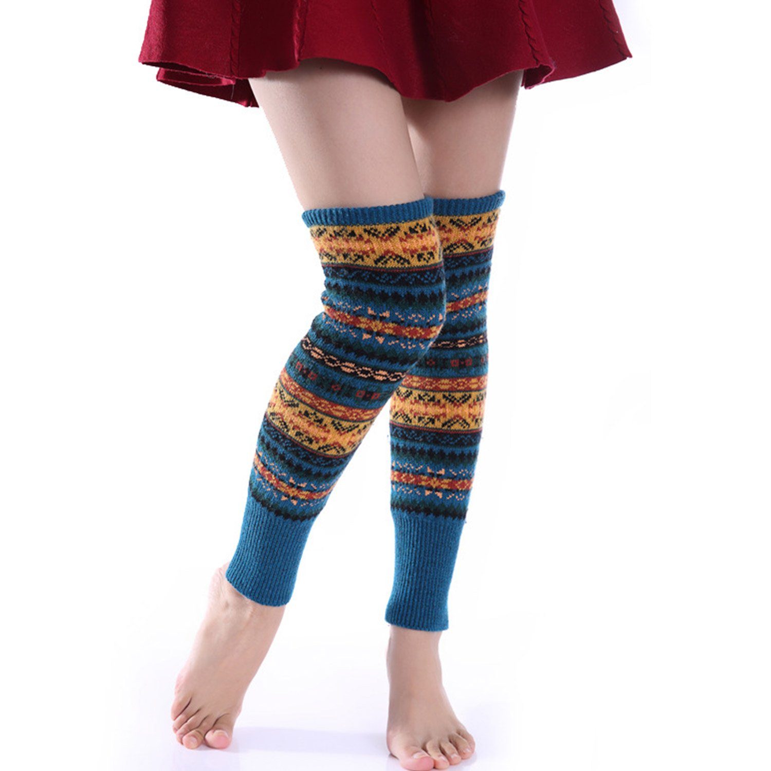 MAGICSHE Beinstulpen Stulpen Damen Lange Beinwärmer Gestrickte Leg Warmers