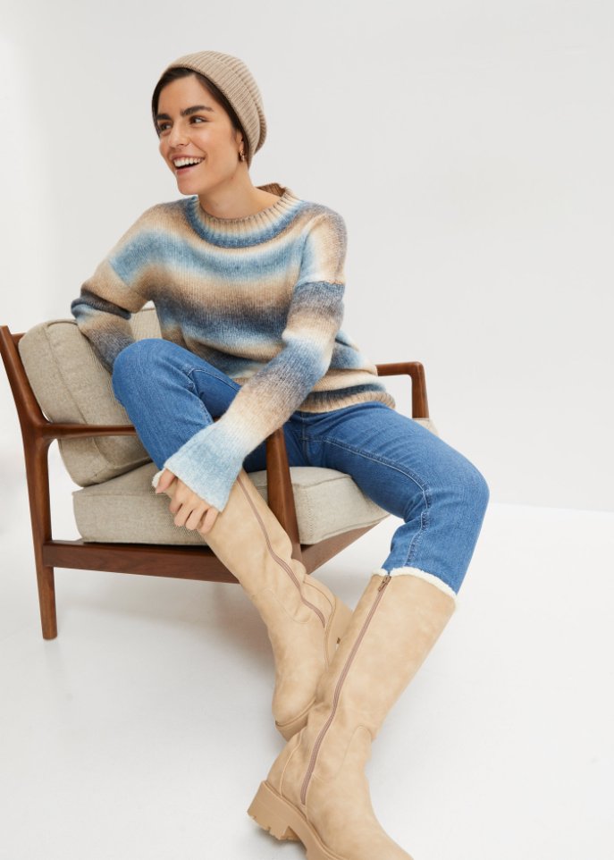 Pullover mit Farbverlauf und Wollanteil