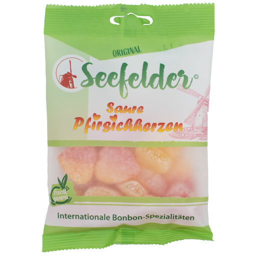SEEFELDER saure Pfirsichherzen KDA  100 g  Bonbons