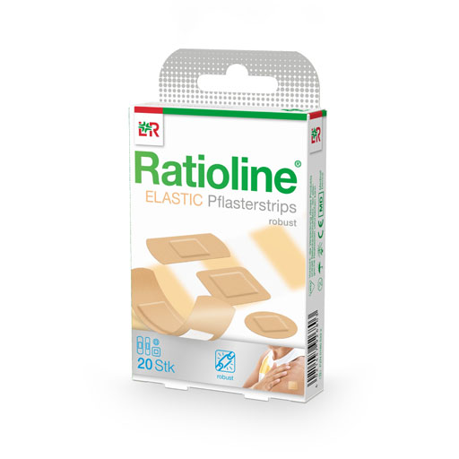 RATIOLINE elastic Pflasterstrips in 4 Größen  20 St  Pflaster