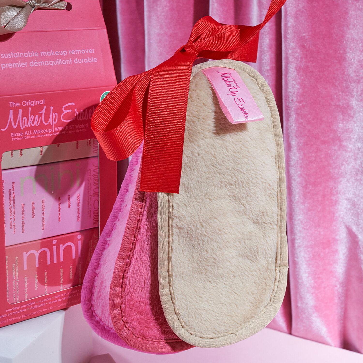 Make Up Eraser Sugar Plum 3 Minis Serviettes Démaquillantes Réutilisables