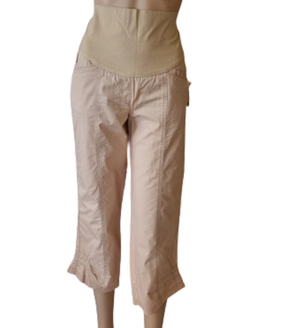 christoff Stretch-Umstandshose ORA-22078 beige 3/4-Länge Taillenhöhe