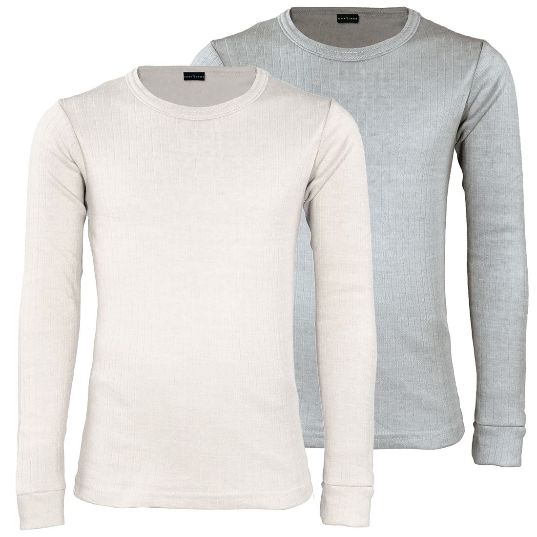 Black Snake Cuddle Creme/Grau 2-Pack Kinder Thermoshirt