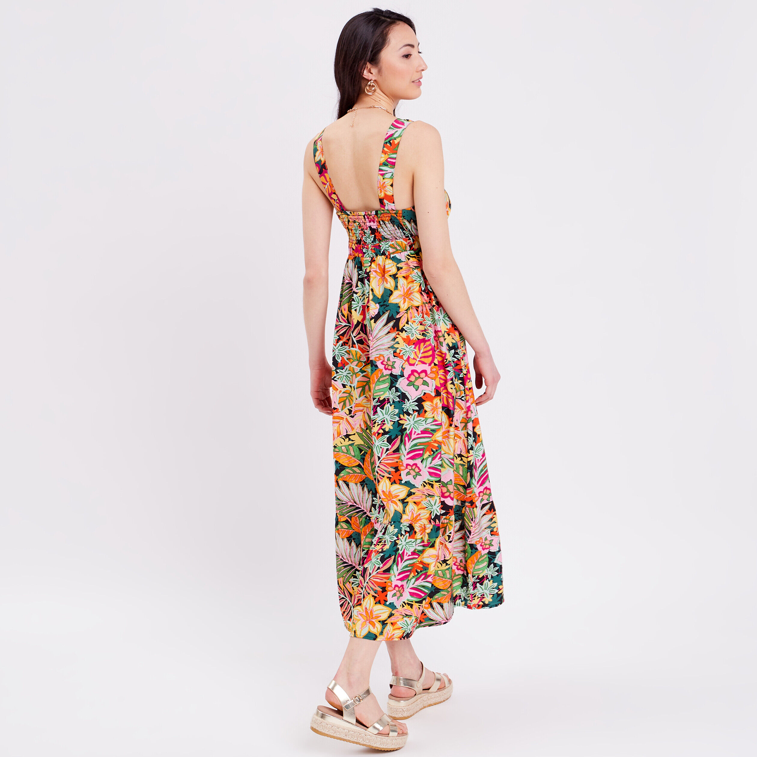 Robe longue à bretelles blanc femme | Cache Cache