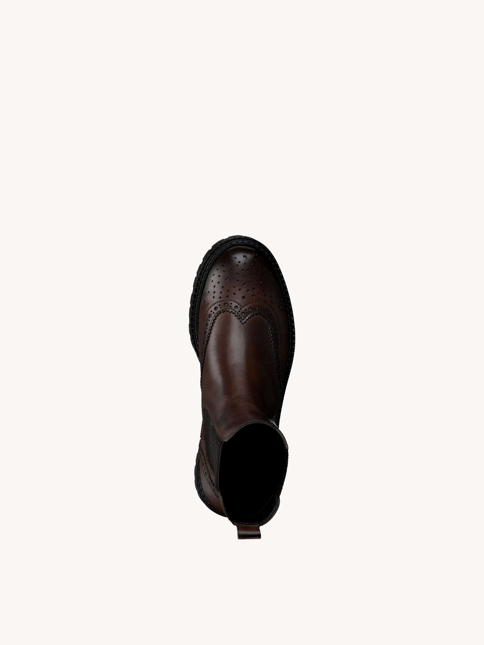 Bottine Chelsea en cuir - marron