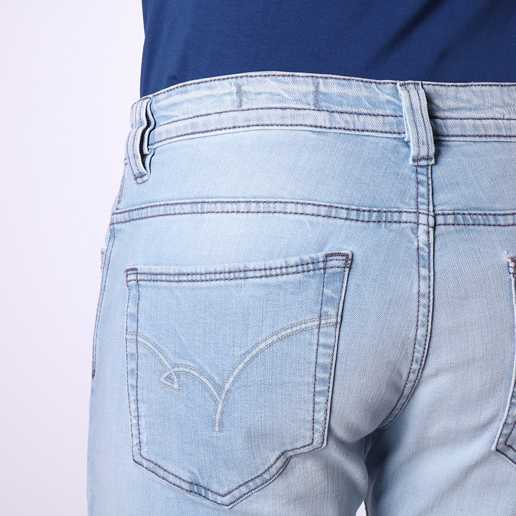 BROZZ  Jeans denim clair délavé