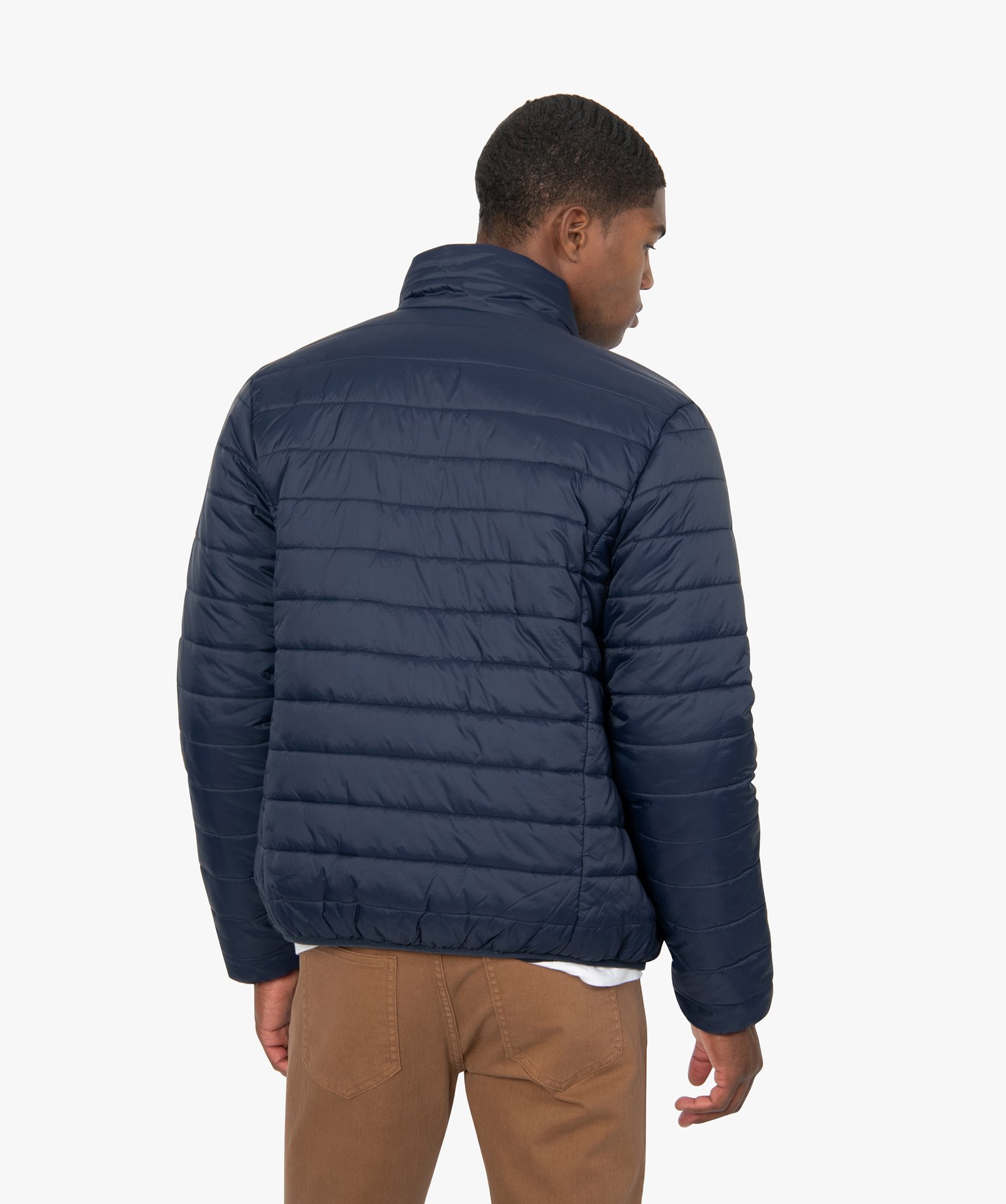 Doudoune homme légère à col montant marine | GEMO