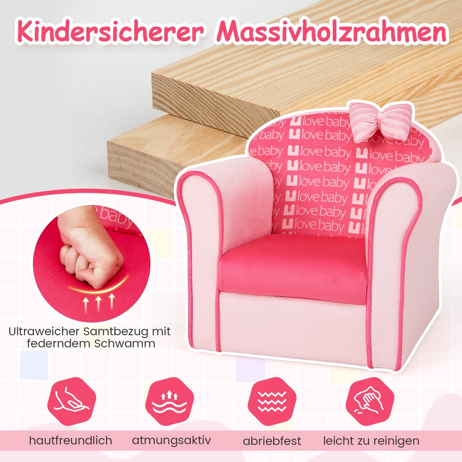COSTWAY Kindersofa, bis 50kg