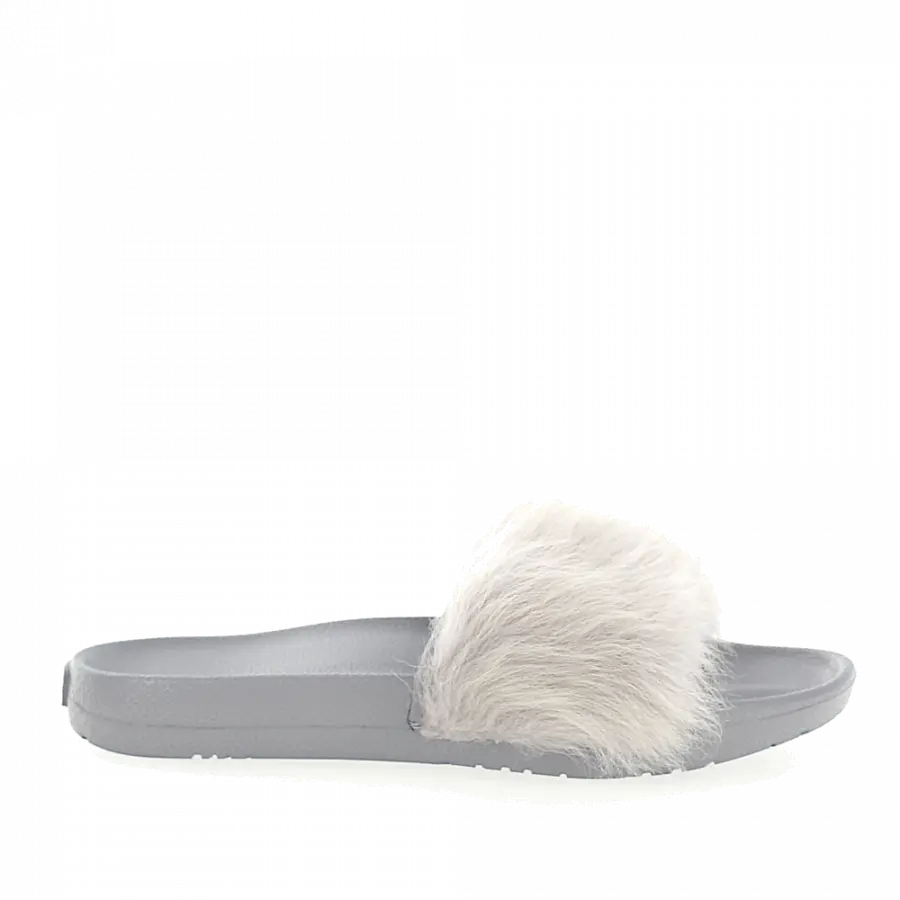 UGG - Badeschuhe Fellschaft grau - grau