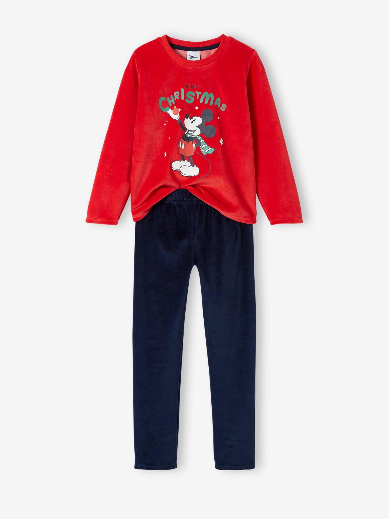 Mickey Weihnachtlicher Kinder Schlafanzug Disney MICKY MAUS - rot