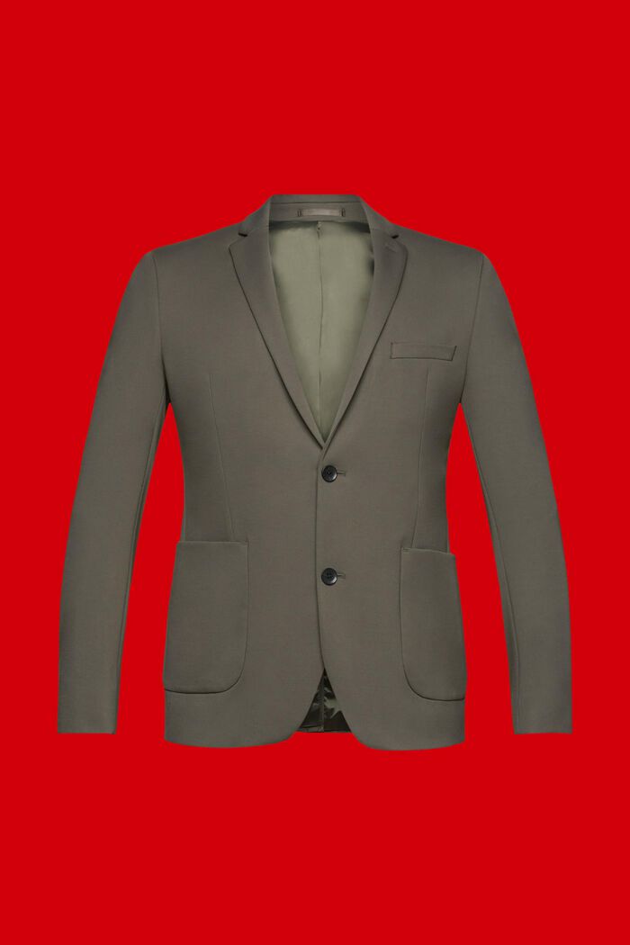 Einreihiger Piqué-Jersey-Blazer