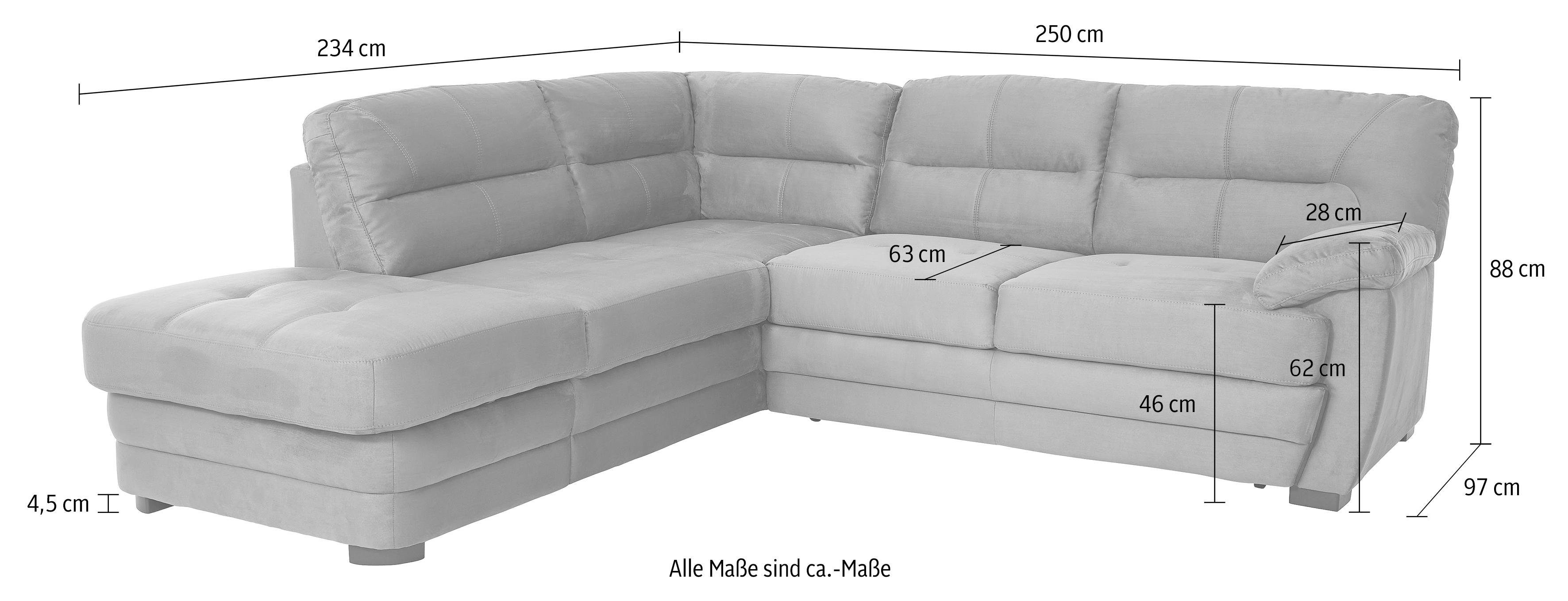 COTTA Ecksofa Royale, wahlweise mit Bettfunktion