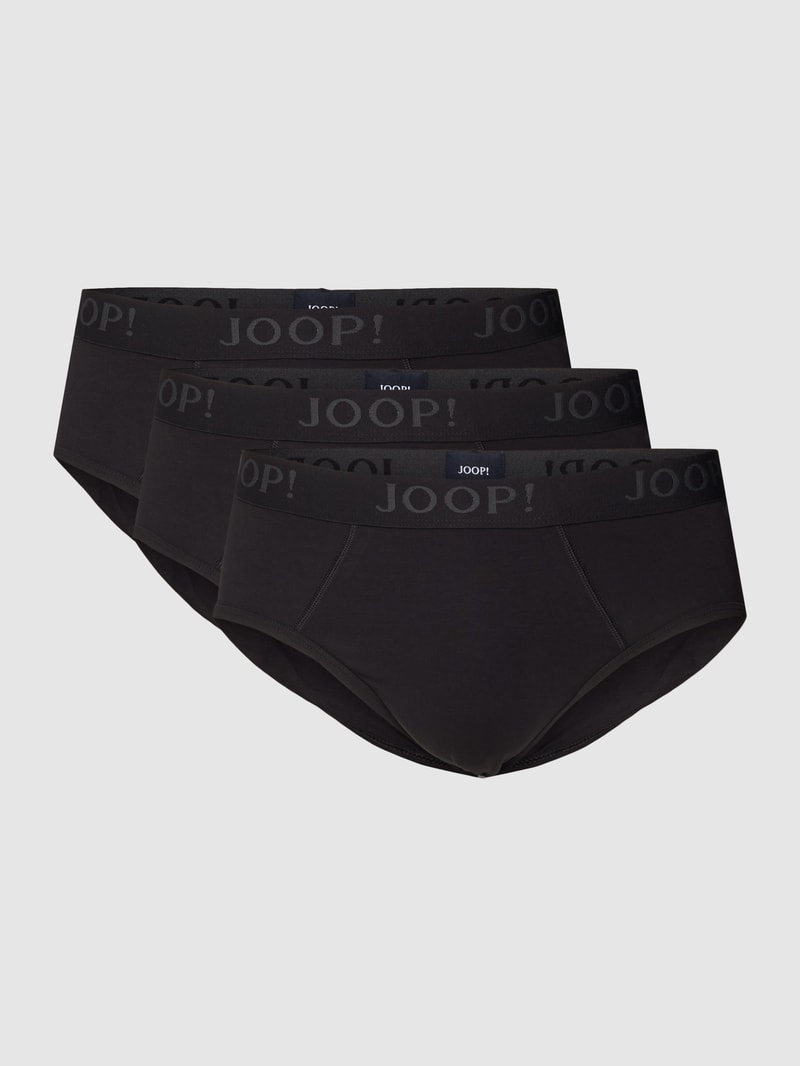 Slip mit elastischem Logo-Bund in schwarz