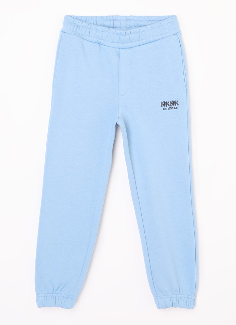 Pantaloni de trening NIK&NIK Statement Slim Fit cu logo brodat