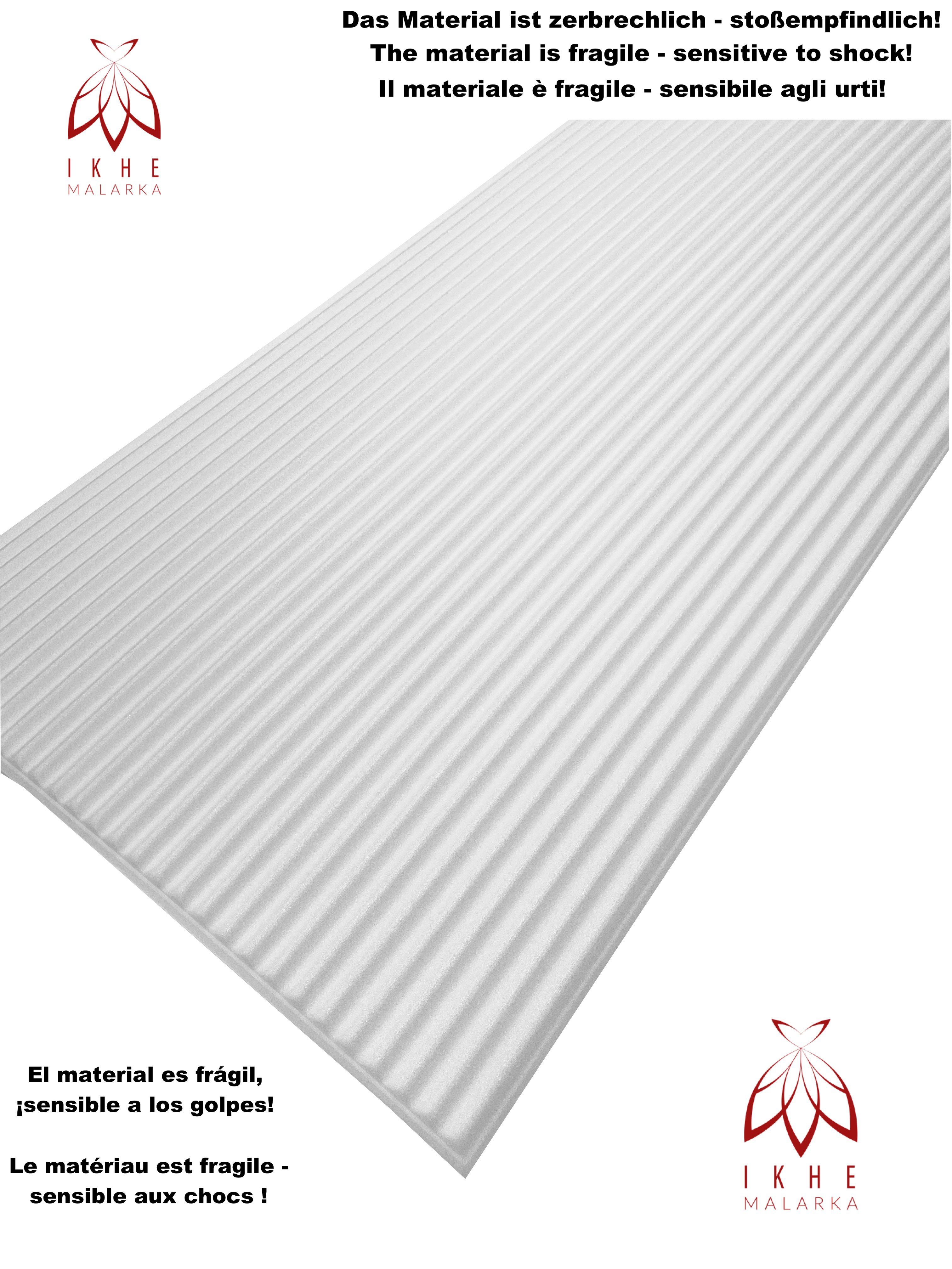 IKHEMalarka 3D Wandpaneel Lamellen Nachbildung Imitation Deckenpaneele, BxL: 50,00x100,00 cm, 4,00 qm, (4m², 8 Stück) Polystyrol Material 3mm stärke