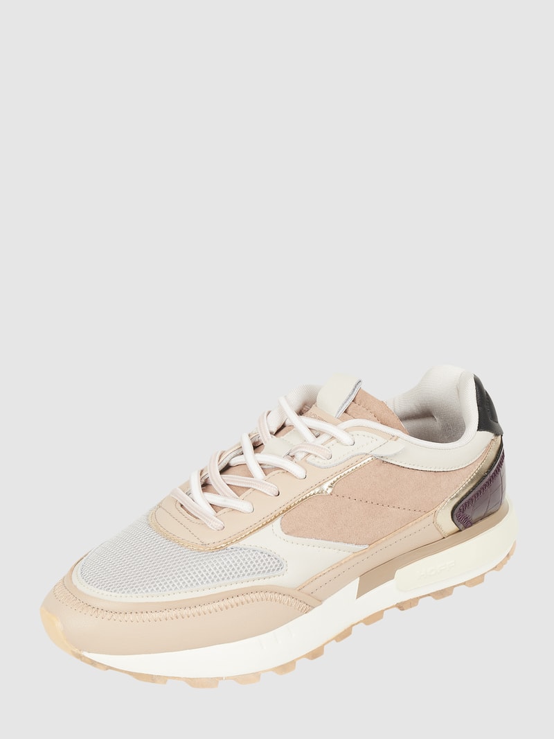 Sneaker aus Leder und Textil Modell 'Rapa Nui' in beige