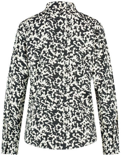 Taillierte Hemdbluse mit Allover-Print