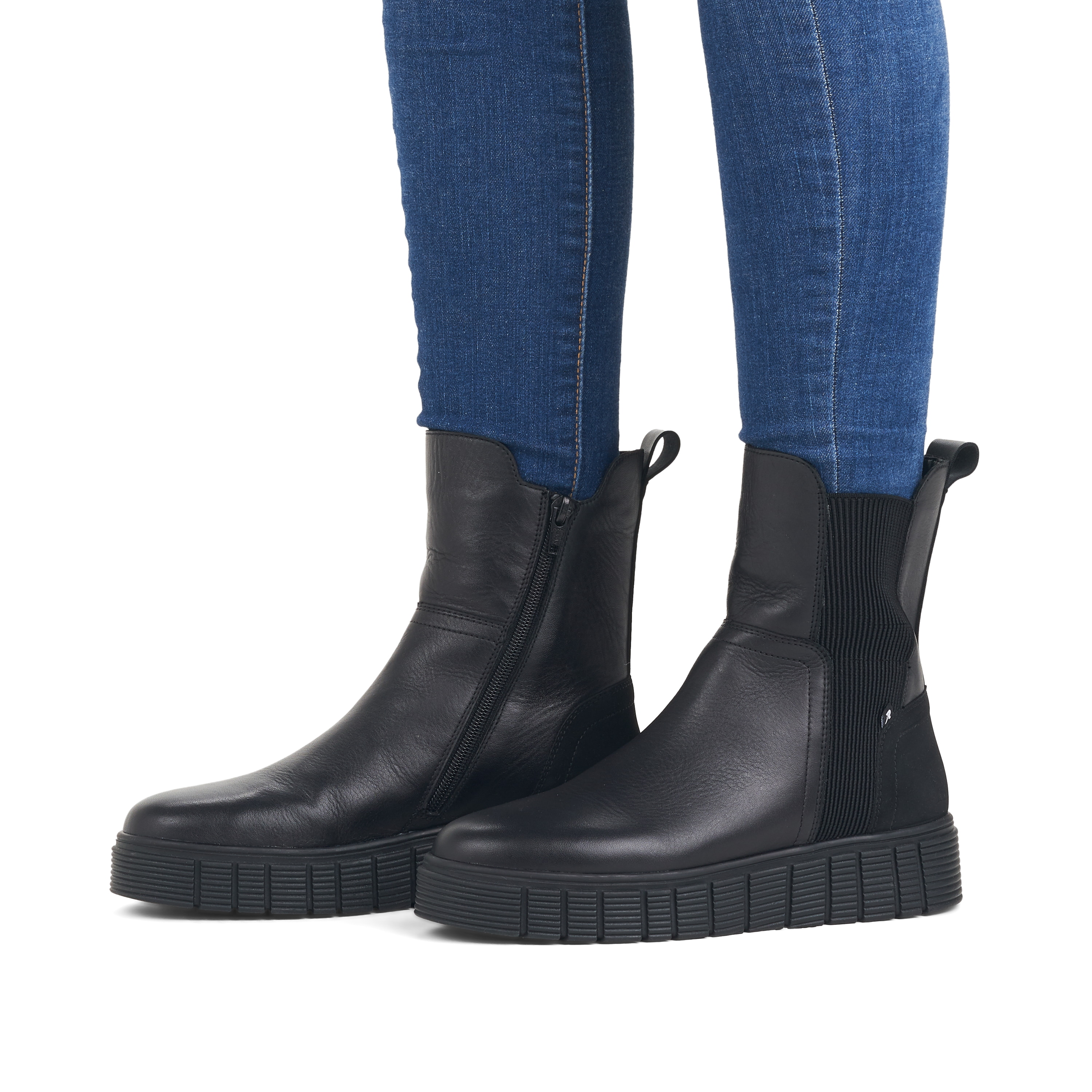 Rieker Damen Chelsea Boots midnight black