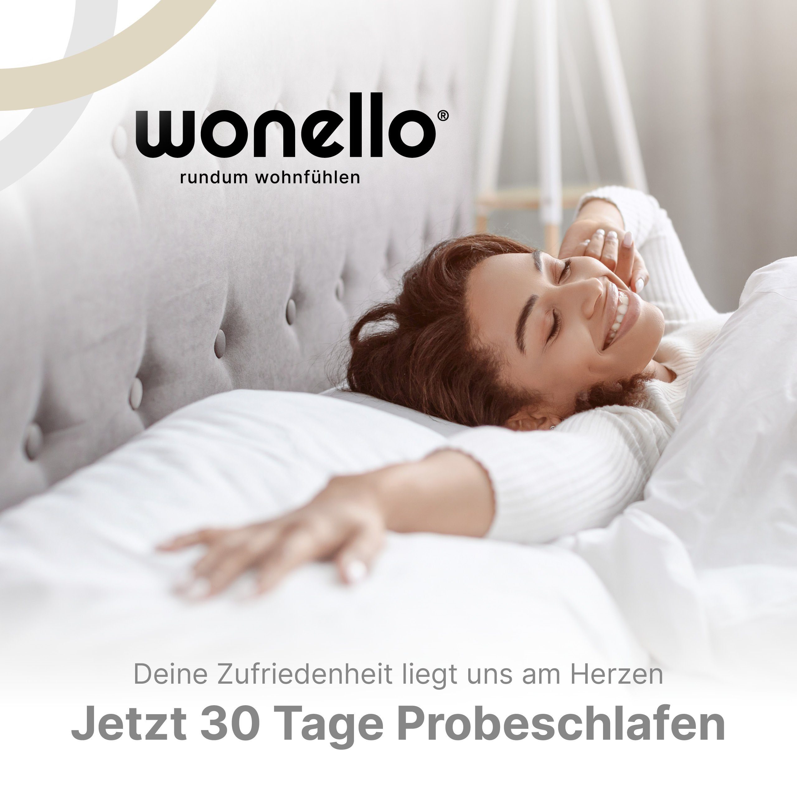 Topper Classic, wonello, 5 cm hoch, Komfortschaum, (für Bett und Boxspringbett), Made in Germany, bequemer Matratzentopper 80x200cm, waschbar bei 60°C