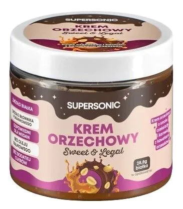 Supersonic Sweet&Legal proteinska krema, okus čokolade i karamele s komadićima orašastih plodova