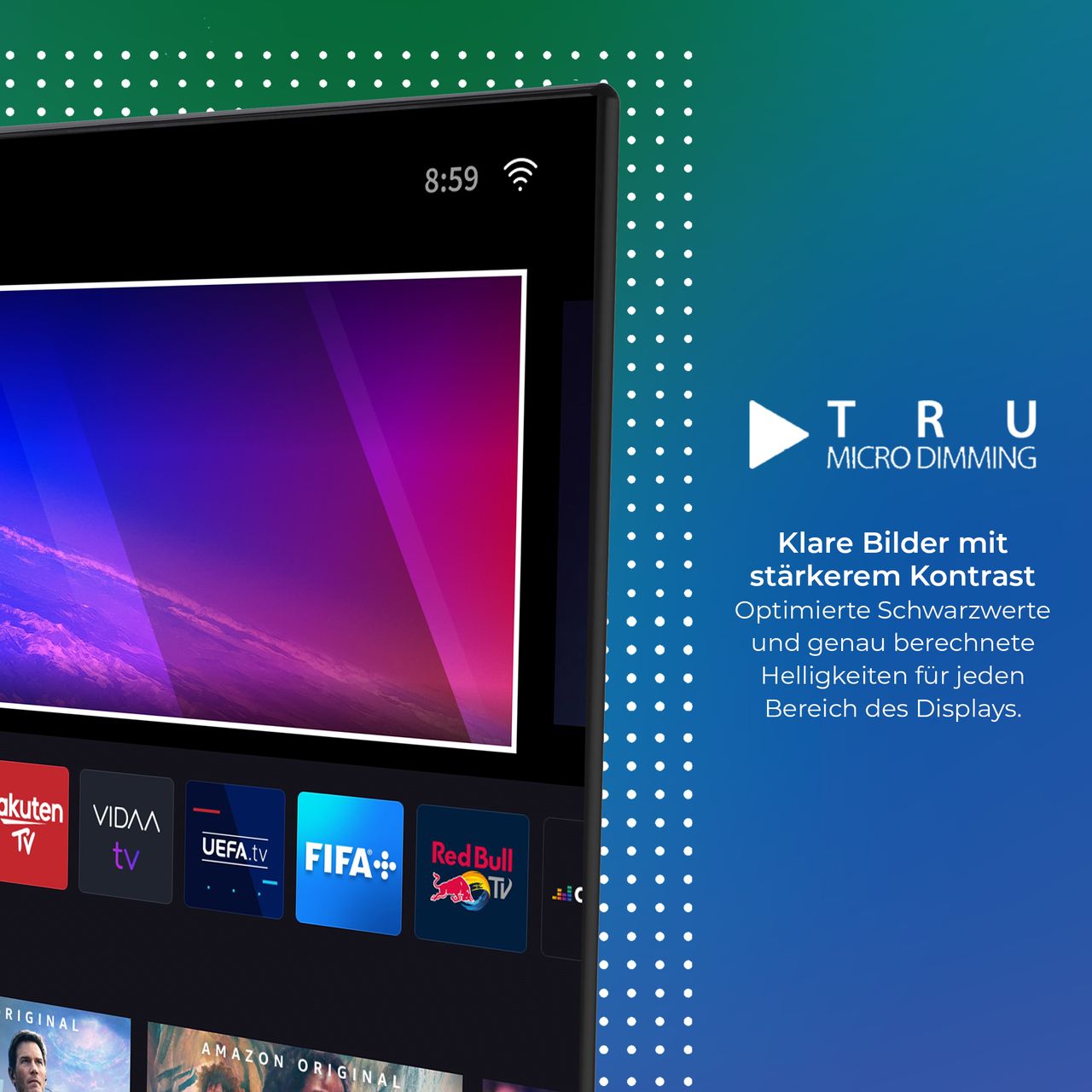 Toshiba 32WV3E63DAZ 32 Zoll Fernseher/VIDAA Smart TV (HD Ready, HDR, Triple-Tuner, Bluetooth, Dolby Audio)