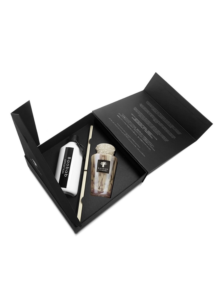 Bâtonnets parfumés Mini Totem Perles Blanches de la collection Baobab, 250 ml, avec recharge de 500 ml.