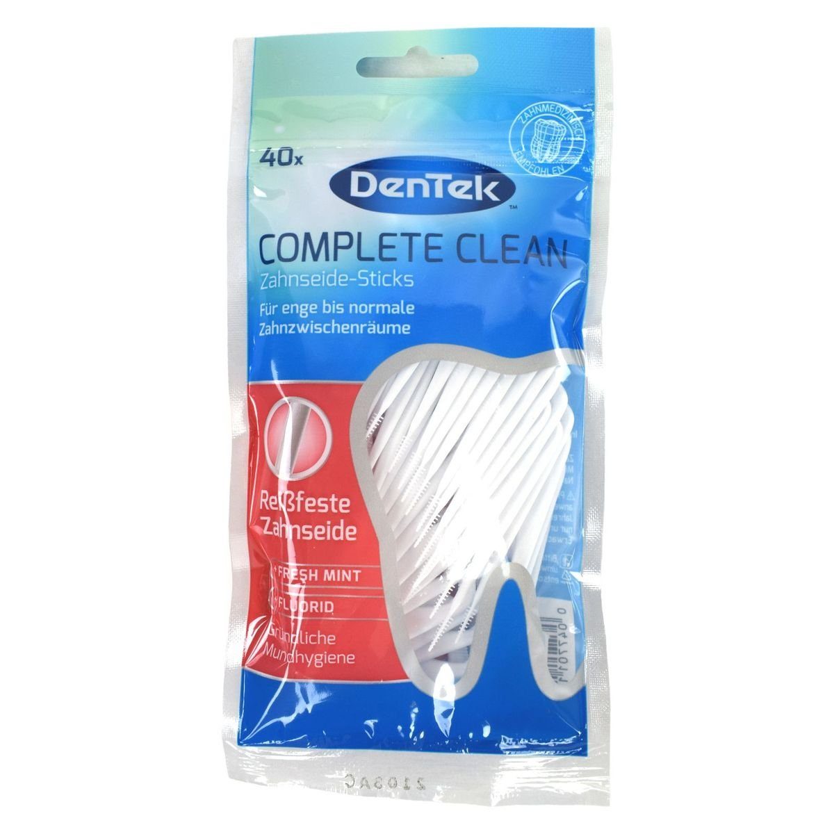Marabellas Shop Zahnseide-Stick DenTek Complete Clean Zahnseide-Sticks 40er Packung 6er-Set Mundpflege, mit Minzgeschmack