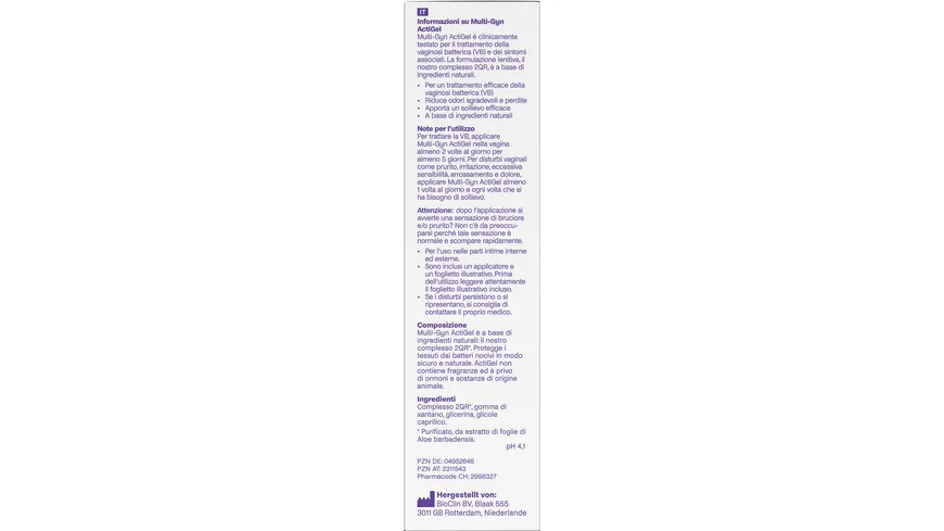 Multi-Gyn ActiGel Bio-aktive Behandlung bakterieller Vaginosen 50 ml