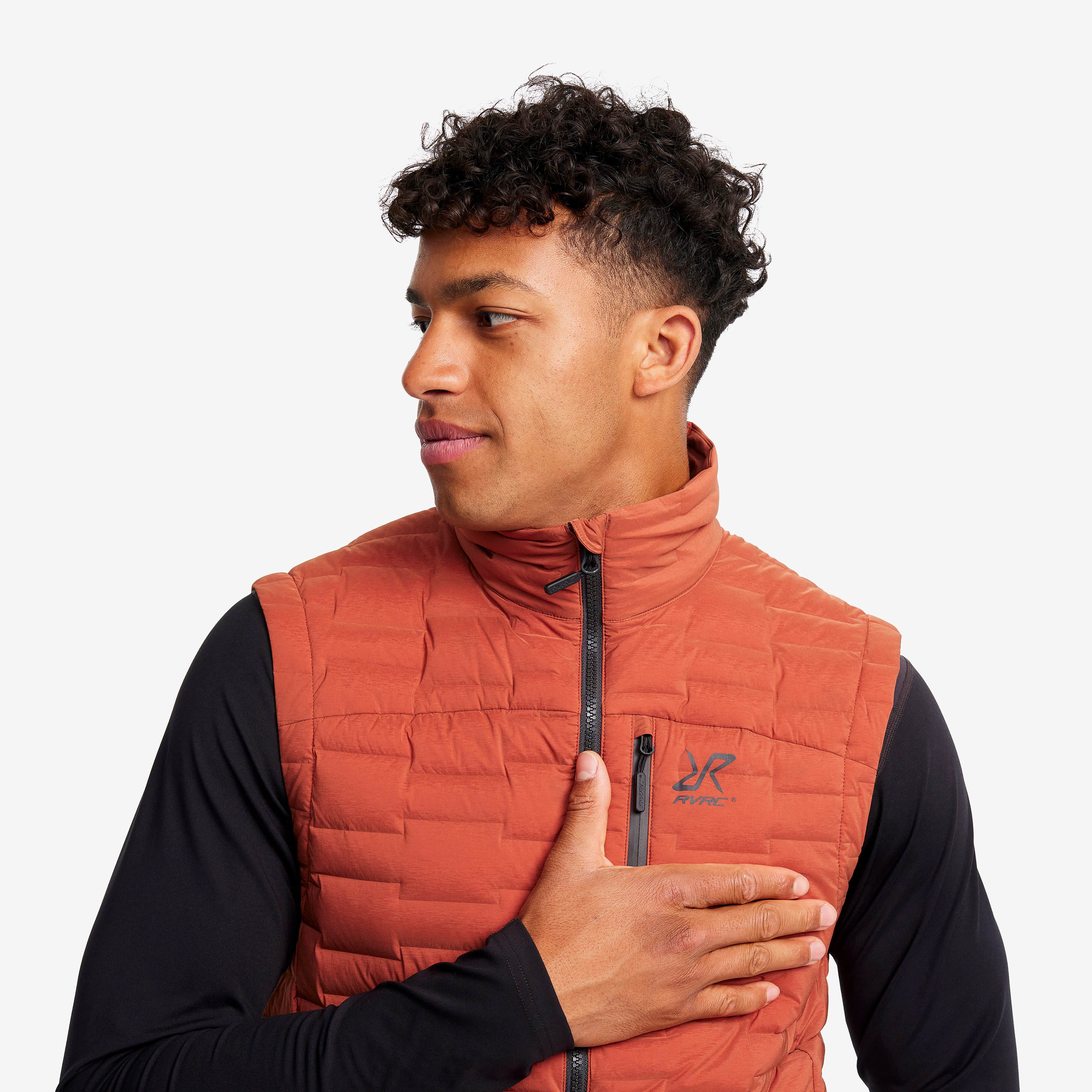 Flex Stretch Down Vest Homme Rusty Orange